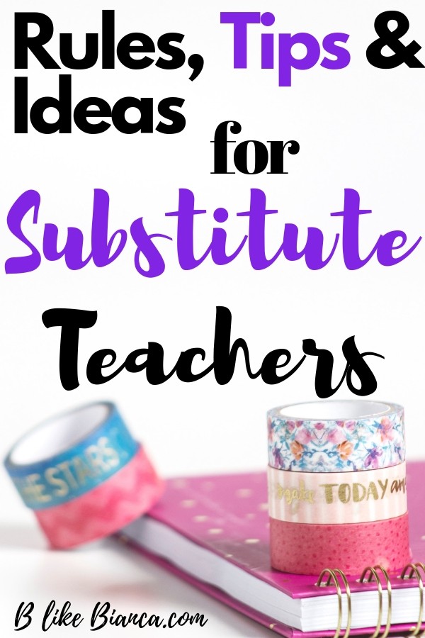 Tips for Substitute Teachers